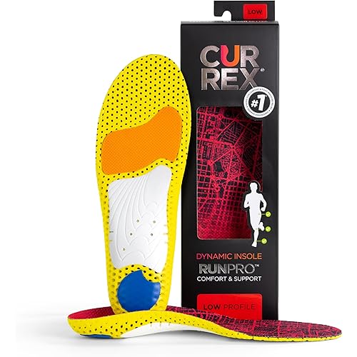 CURREX RunPro Insoles for Running Shoes – Arch Support Inserts to Help Reduce Fatigue, Prevent Injuries & Boost Performance – for Men & Women – Low Arch, Large