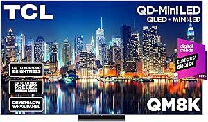 TCL 65 Inch Class QM8K Series Mini LED QLED 4K HDR Smart Google TV