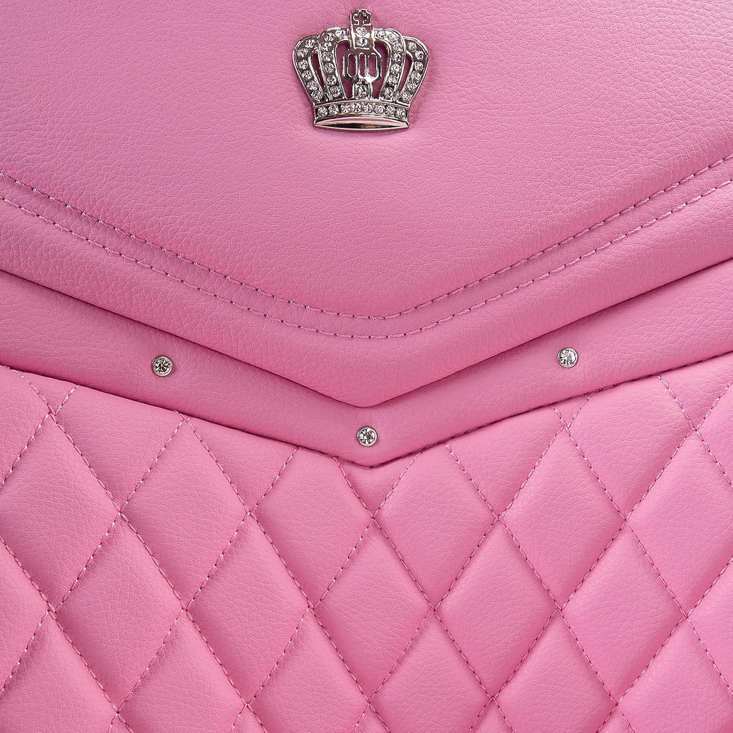 Flying Banner car seat Covers seat Cushions Luxe Fit Faux Leather Easy Installation Vehicles Non Slip Premium (Solid Pink, Full Set)