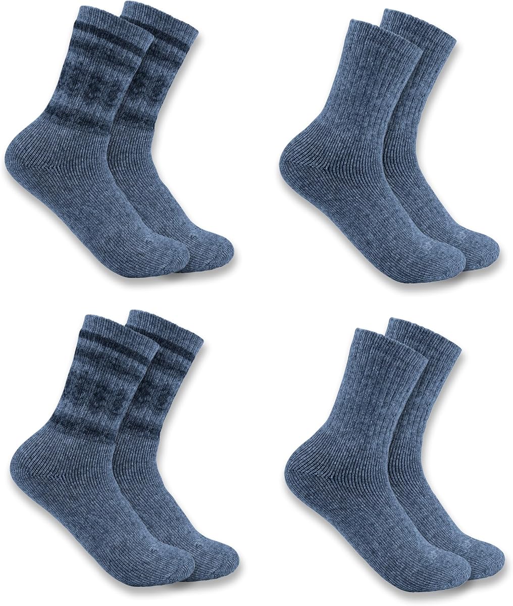SC5544W Calcetines altos de mezcla de lana sintética y peso pesado para mujer 4-P