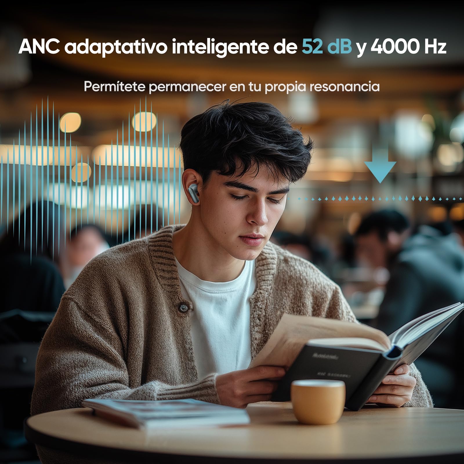 realme Buds Air 7 - Auriculares True inalámbricos, Driver Bass Mega Titanizado de 12,4 mm, ANC Inteligente de 52 dB, Audio Hi-Res & LHDC 5.0, autonomía hasta 52 Horas, Sonido Espacial 360°, Verde