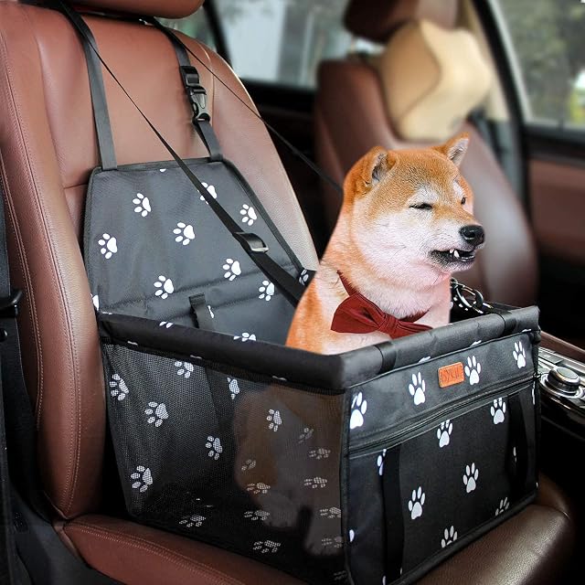 Foto 2 de 7 de BYGD Asiento de Coche para Perros,Cesta Perro Coche con Varilla de Soporte de nivelación,Accesorio de Coche…
