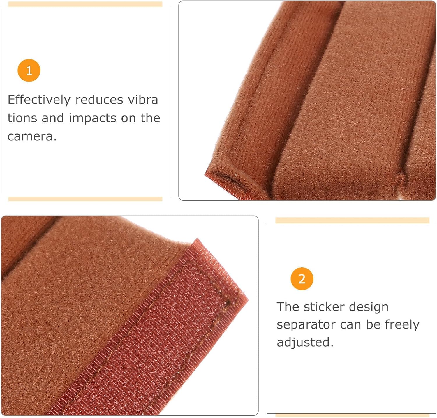 Hemoton 2pcs Camera Bag Partition Insert with Shock Absorbing Padding image 3