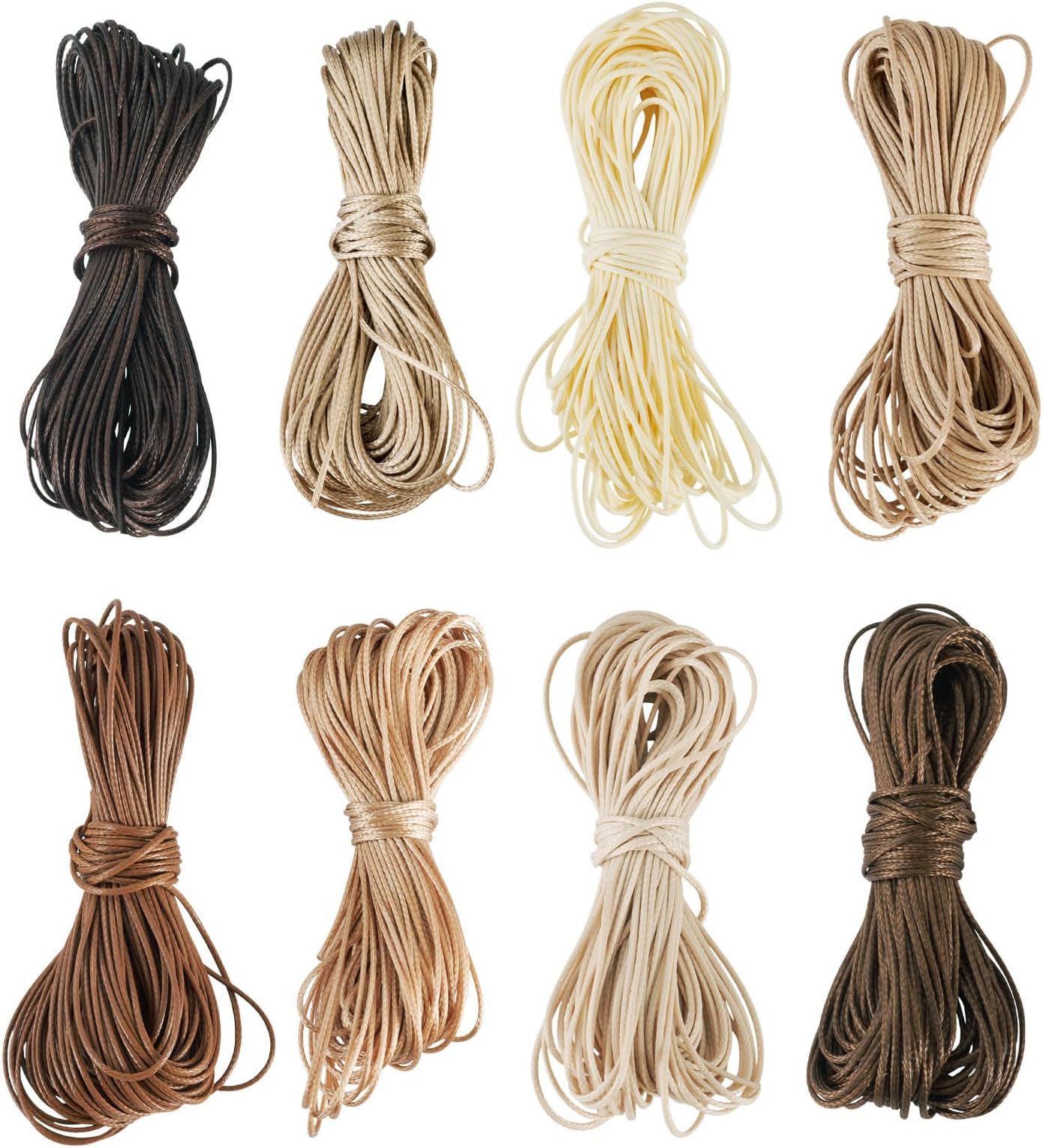 0.5mm Korean Waxed Polyester Cord 88 Yards Wax Bracelet Cord Braiding Waxed String Beading String Threads for DIY Friendship Bracelet Necklace Jewelry Making