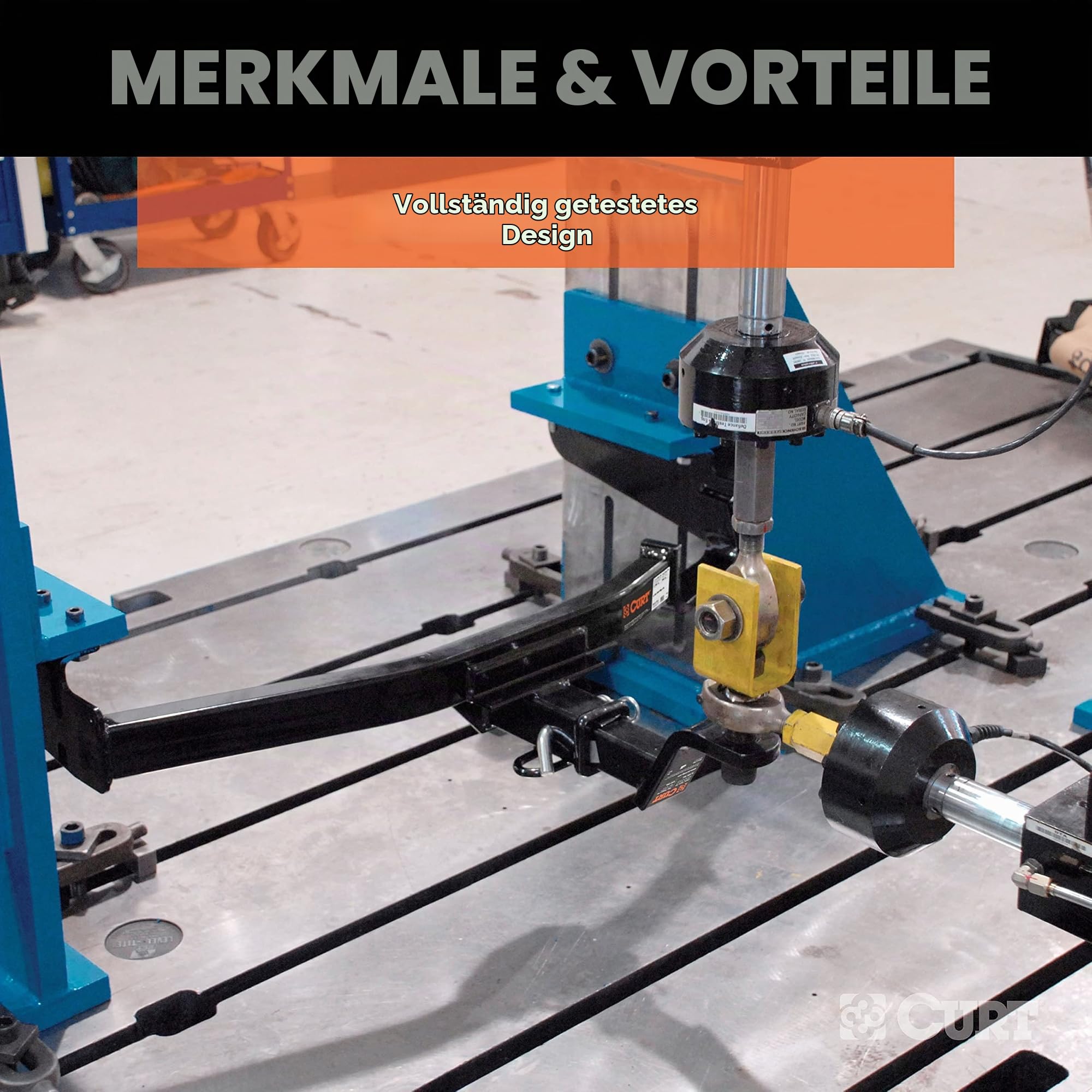 CURT 13392 Klasse 3 Anhängerkupplung, 5,1 cm Empfänger, kompatibel mit Select Jeep Wrangler JL, Schwarz