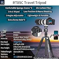 Vista 2 de Trípode de Fibra de Carbono - INNOREL RT85C Sin Rótula Cabeza de Bola Súper Profesional Trípode Monopié Soporte de Resistencia para Cámara DSLR