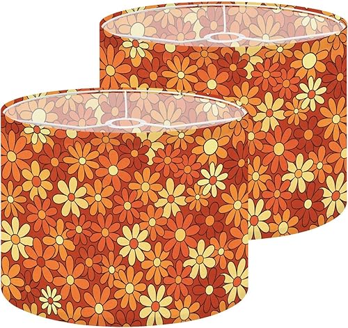 Miniatura 22 de Lampshades Lamp Shades 11"x11"x9" Retrowave synthwave vapor party Light grid landscape Yesterday s Light Shade for Table Lamps Floor Lamps Drum Lamp