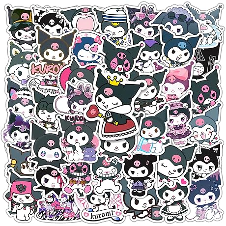 Kawaii Kuromi Slime Stickers: 50 Adorably Cute Anime Decals