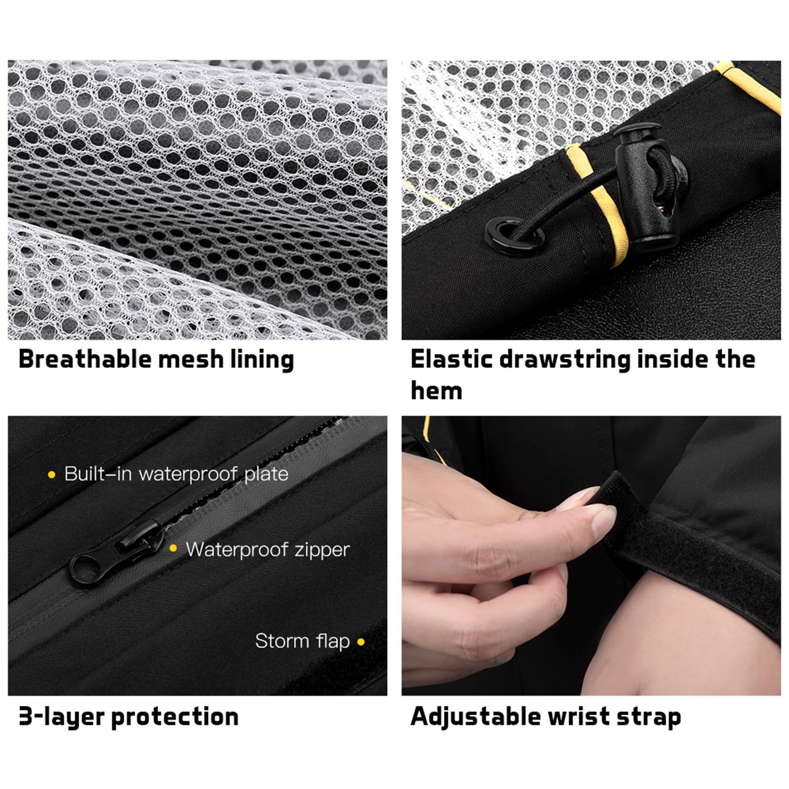 Traje de lluvia impermeable para motocicleta Hombres Mujeres Ciclismo Chaqueta y pantalones de lluvia con bolsa de almacenamiento