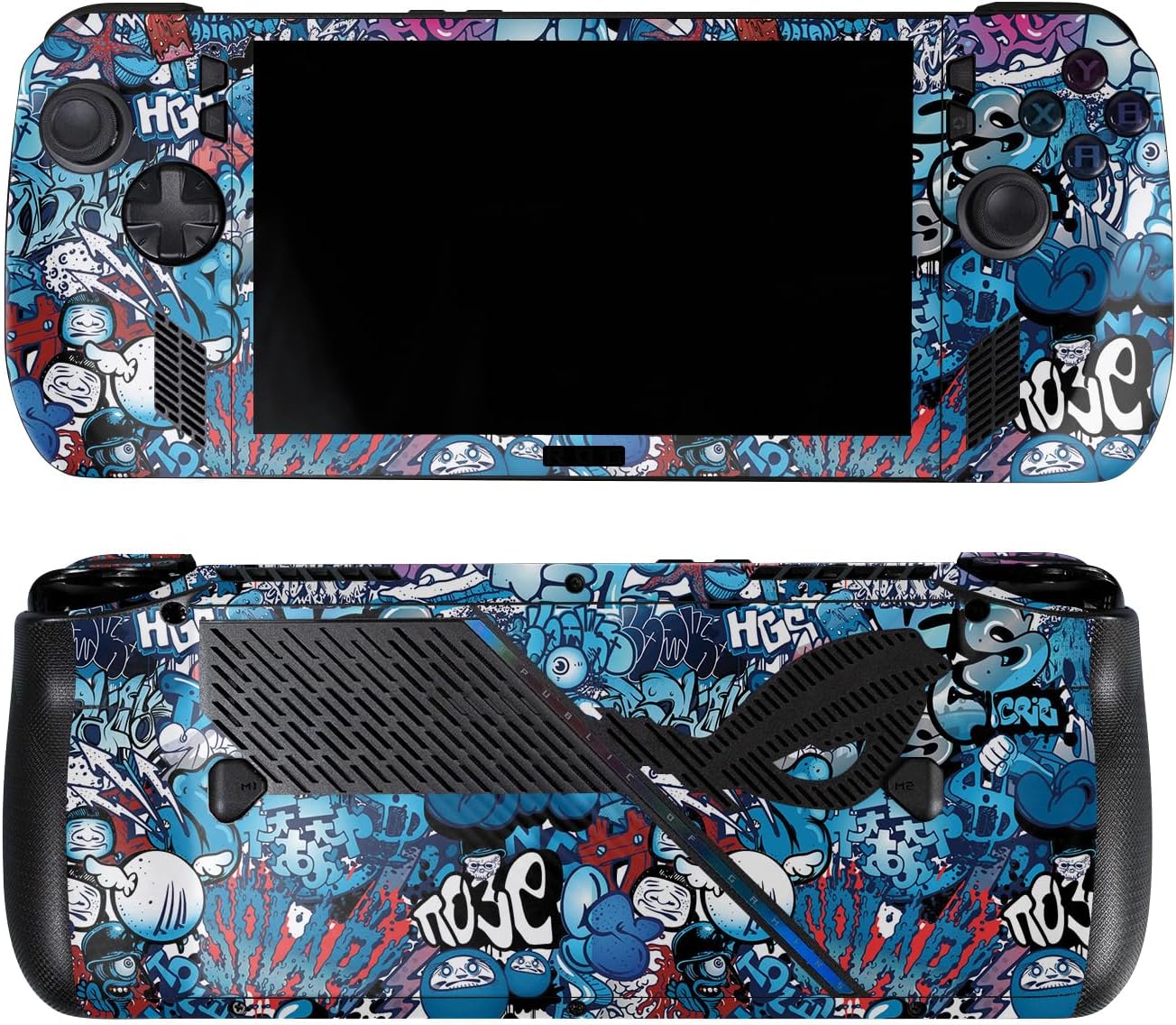 Skin Compatible with Asus ROG Ally X - Blue Meanies - Premium 3M Vinyl Protective Wrap Decal Cover - Easy to Apply | Crafted in The USA by MightySkins