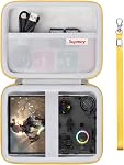 Cas de transport dur pour RG40XXV/RG405V/RG406V/G350 Console de jeu portable rétro, porte-monnaie de voyage de jeu rétro avec sac en mesh pour SD Carte, USB Câble de recharge, Manuel de l'utilisateur, Gris