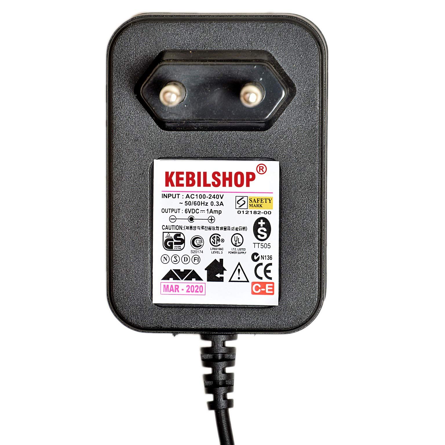 Pluto Accessories 6 Volt 1 Ampere Power Adapter, Charger for Omron Blood Pressure Monitor and Set Top Boxes/DTH