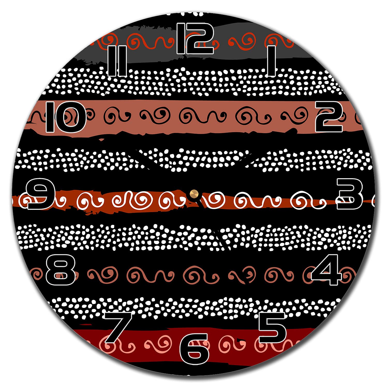 Horloge murale en verre de sécurité 30 cm à impression haute définition