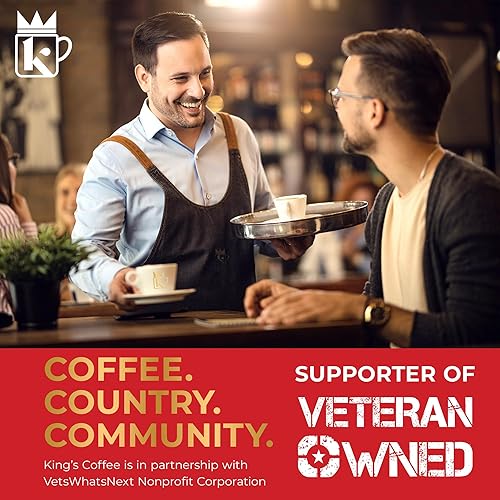 Miniatura 7 de King's Coffee - Café molido, café saborizado hecho con granos supremos colombianos, café molido con sabor a chocolate y cereza amaretto, tostado