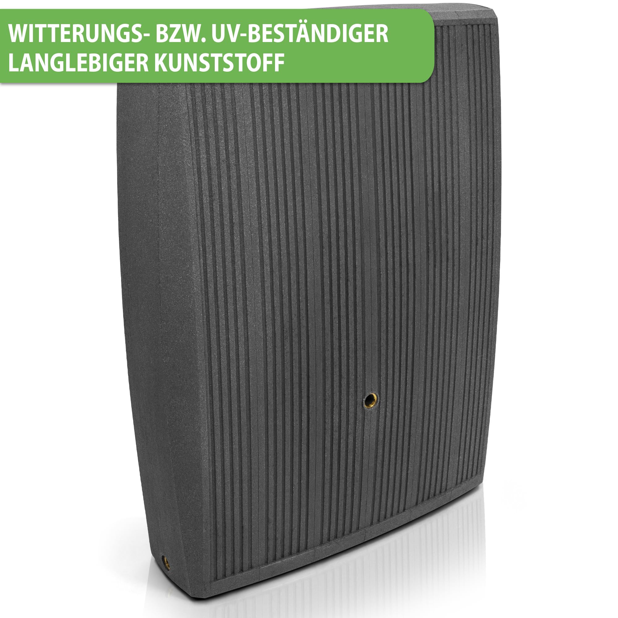 YourCasa Regentonne 200 Liter [DualStyle] Eckig und Schmal mit Metallgewinde - Regenfass Frostsicher aus Kunststoff - Regenwassertonne - Regenwassertank Garten Wassertank Regensammler