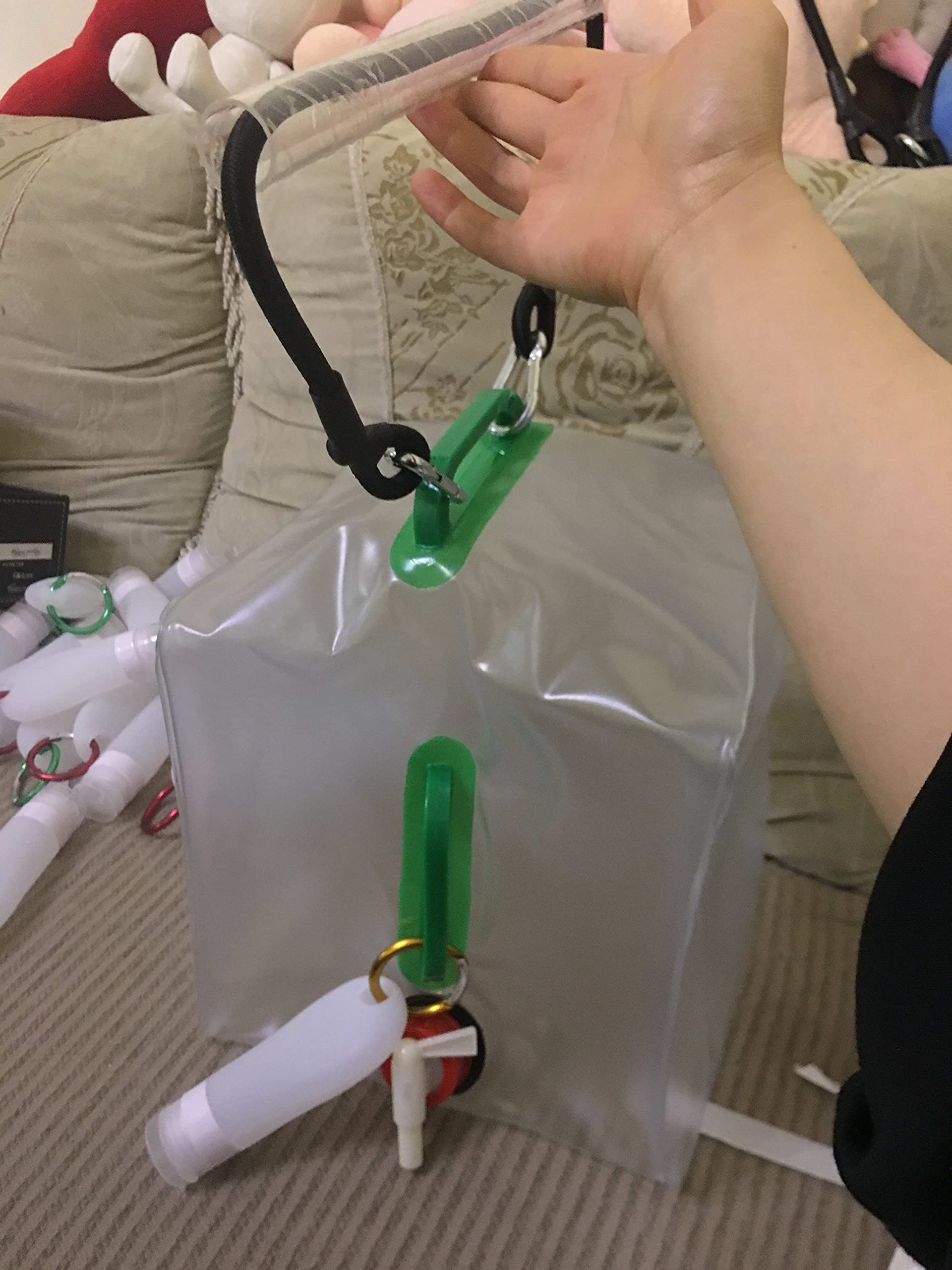 Portable Handwashing Station - Camping Hand Washing Collapsible Station for Travel, Camping Wash Station, Drinking Water Dispenser, Kids, Children & Adults with Soap Container