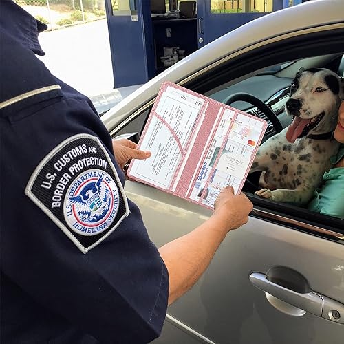 Miniatura 7 de Soporte para registro y seguro de automóvil, soporte de cuero premium para seguro y registro, organizador de automóvil con cierre magnético para