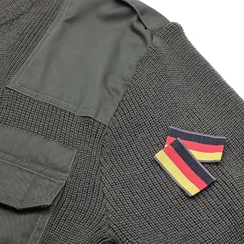 German Army Style Miltec Pullover OD Commando Jersey Olive Green Sweater Wool Blend
