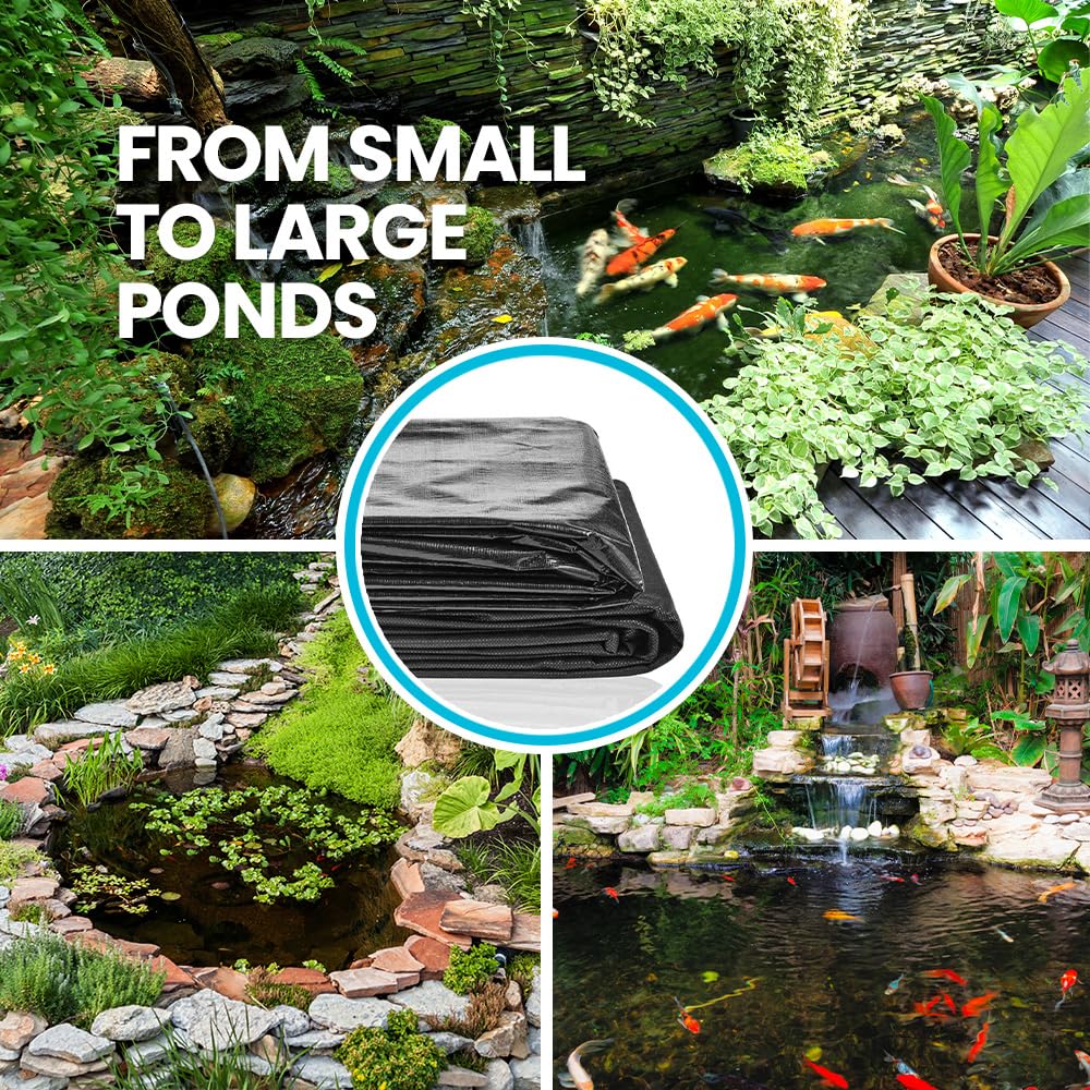 Swell UK 2.5m x 2.5m Pond Liner | 25 Year Guarantee | HDPE | UV Resistant | Garden Fish Ponds — view 5