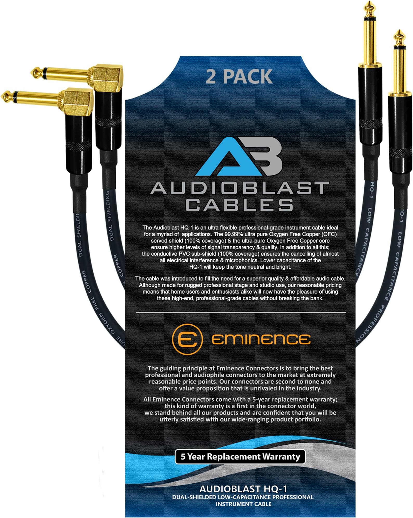 AUDIOBLAST – Instrument Series – HQ-32 – 11 Foot with Aluminium TSS Plug [Crimson]