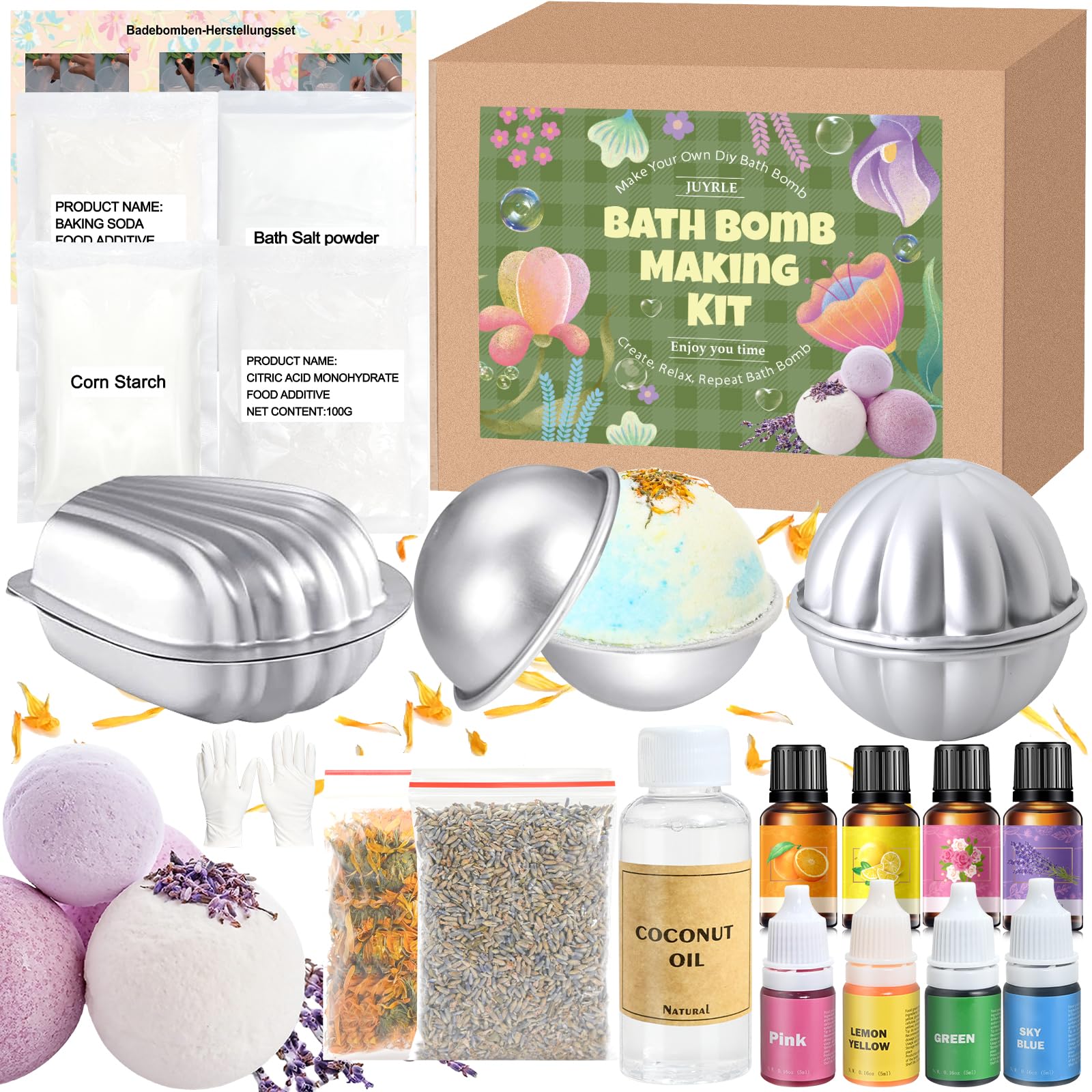 Photo 1 of JUYRLE Bath Bomb Making Kit - 23Pcs DIY Bath Bombs