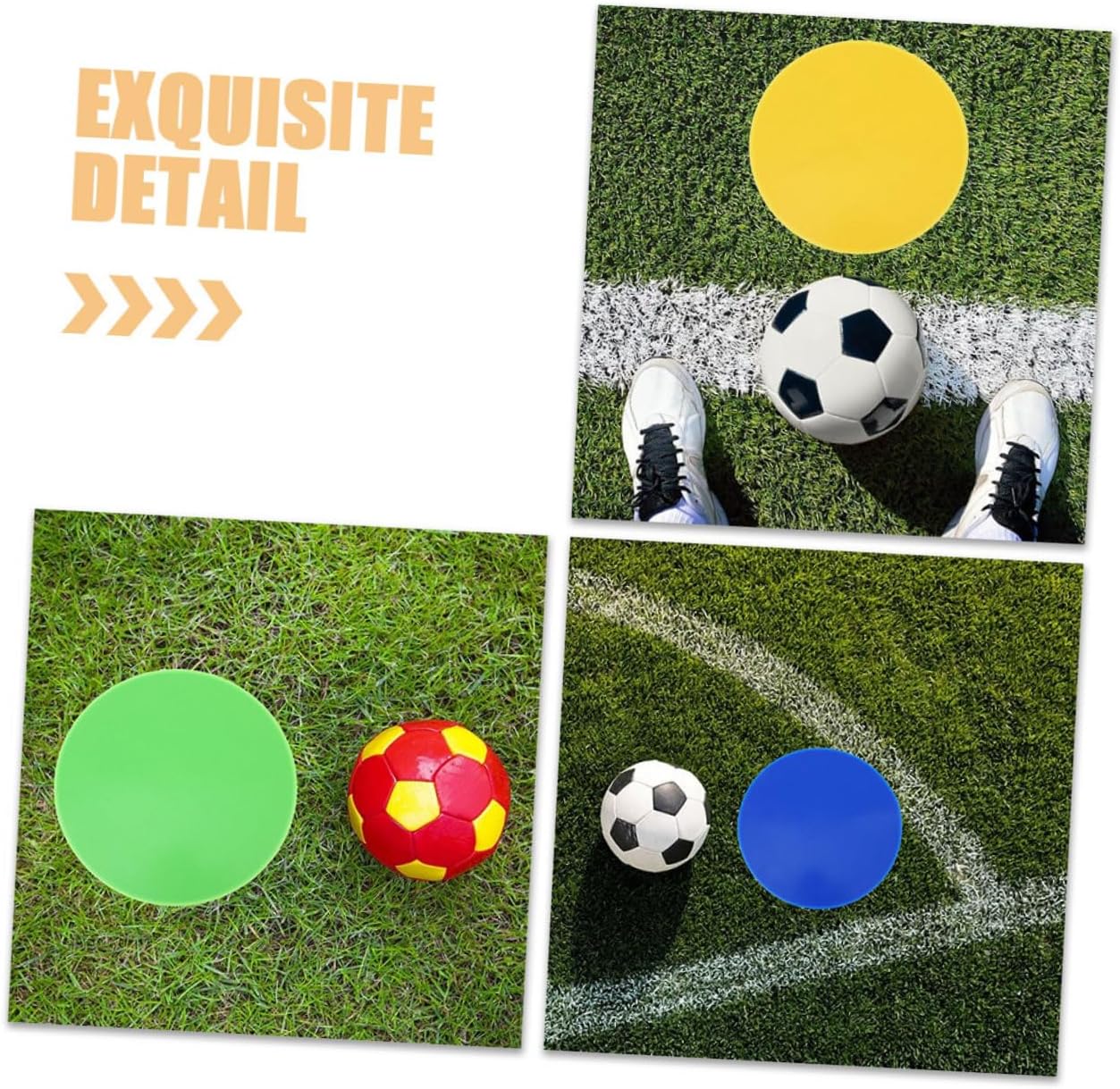 BESPORTBLE 4pcs Landmark Line Sign Pad Spot Floor Markers for Basketball Sports Markers Soccer Fitness Circle Maintenance