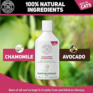 Cooper and Gracie Cat Shampoo and Conditioner for Indoor Cats, Itchy Skin