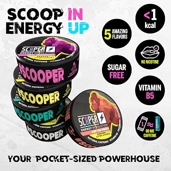 SCOOPER Energy Hot & Spicy Box I 3x Spicy Cherry & 3x Spicy Strawberry 6 x 7.2g
