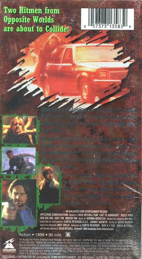 Amazon.com: Last to Surrender [VHS] : Roddy Piper, Ong Soo