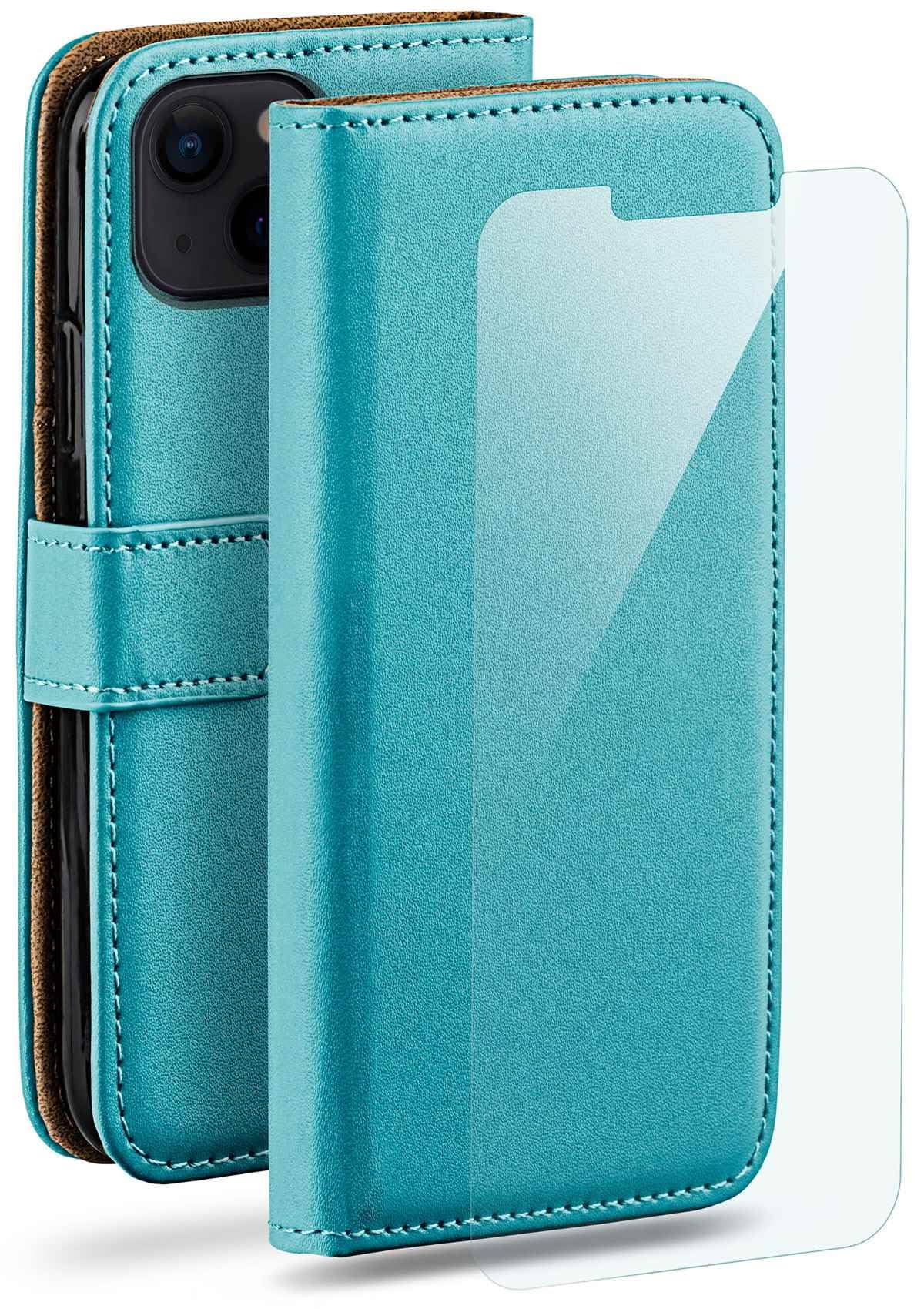 Étui iPhone 14 Plus moex avec support et film écran turquoise - 8