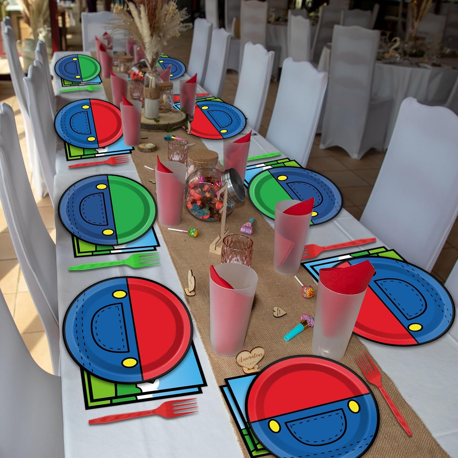 200pcs Super Brother Birthday Party Supplies Super Brother Plates Disposable Paper Tableware Super Bro Plates Napkins with Fork Super Bro Decoration Super Video Games Tableware for Kids Baby Shower - Image 6