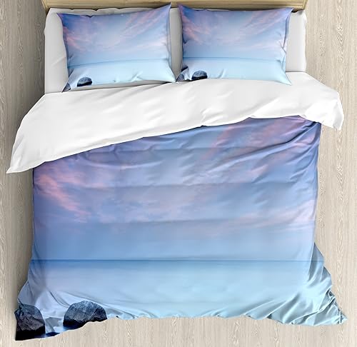 Miniatura 9 de Ambesonne - Funda de edredón multicolor disponible en tres tamaños y en diferentes colores, Tela, Beige, King