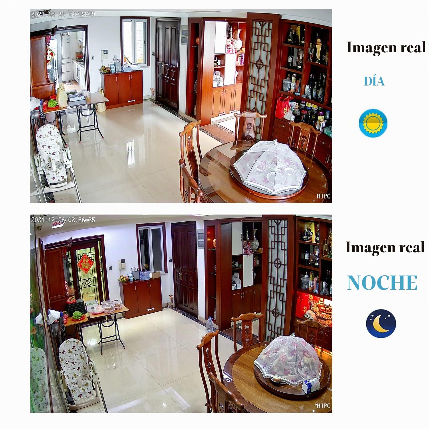 5MP Mini PoE Cámara IP Interior, 940nm Invisible 10 LED Infrarrojo Visión Nocturna, 3,6mm Lente 75° P2P Vista remota Cámara CCTV,10m Visión Nocturna H.265 Cámara Seguridad (I708-P-HS)