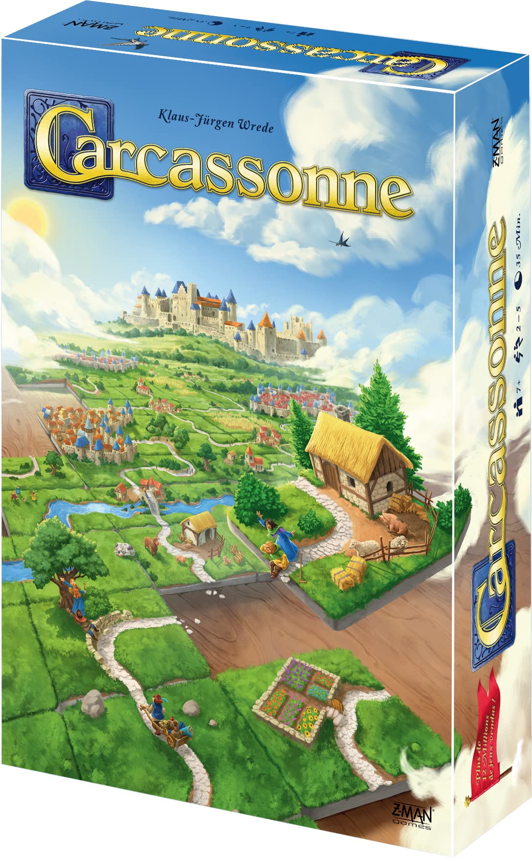 Asmodee Carcassonne - UNbox Now - Jeu de Société Moderne pour Enfants dès 7 Ans - 2 à 5 Joueurs & Cocktail Games - Trio - Jeux de Société - Jeux de Cartes - Made in France - Jeux Famille