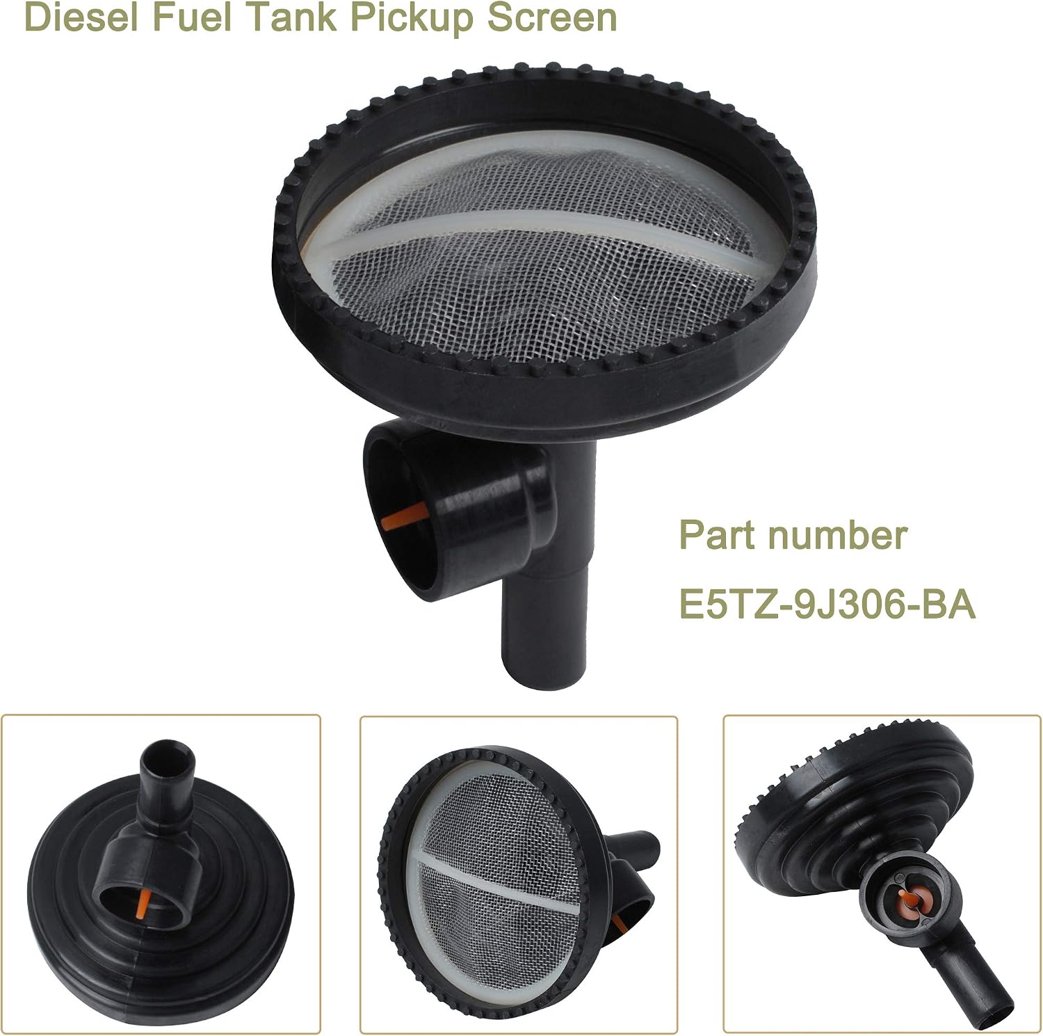 Fuel Tank Sending Unit Filter Screen Strainer and Filter Compatible with Ford 6.0L 7.3L PowerStroke Diesel Engine E5TZ-9J306-BA 4C4A-9365-BA 904-419