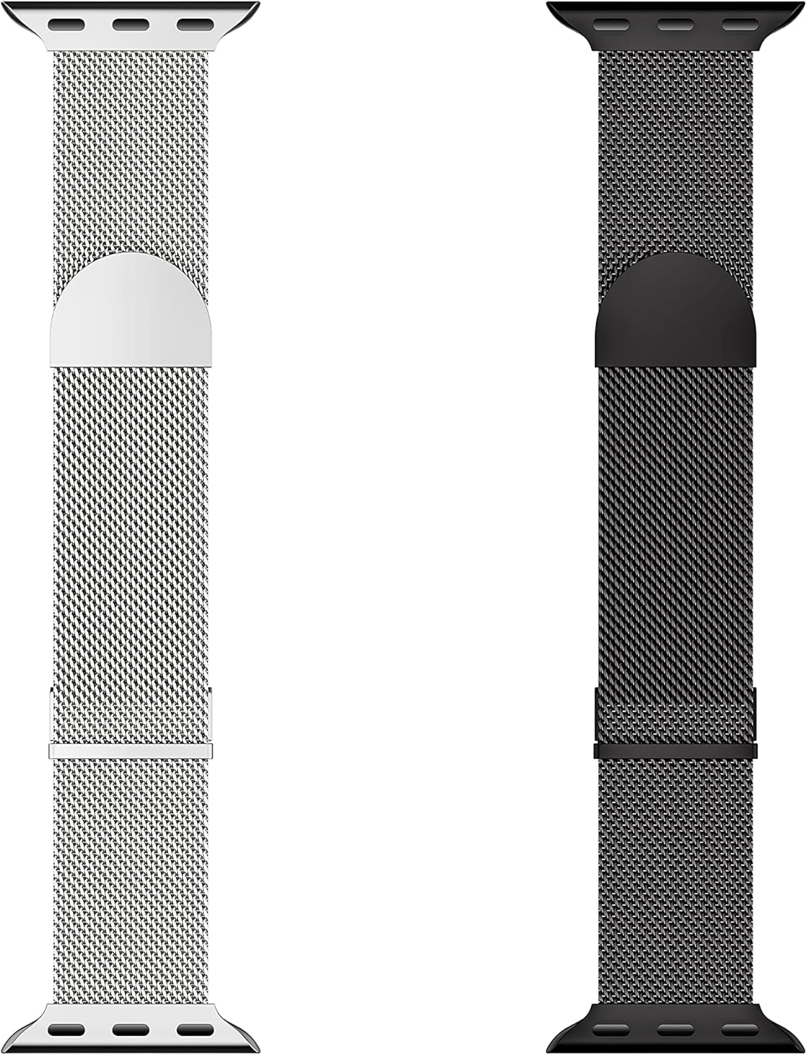 2 Pack Metal Magnetic Band Compatible with Apple Watch Bands 38mm 40mm 41mm 42mm 44mm 45mm for Women Men,Milanese Loop Stainless Steel Mesh Adjustable Strap Wristband for iWatch Series 7 6 5 4 3 2 SE : Cell Phones & Accessories