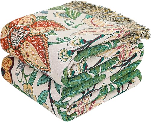 Miniatura 28 de Manta de arrullo Boho - 50"x60" 100% algodón ultra suave y ligera, manta de otoño de 4 capas transpirable, mantas de muselina para cama y sofá,