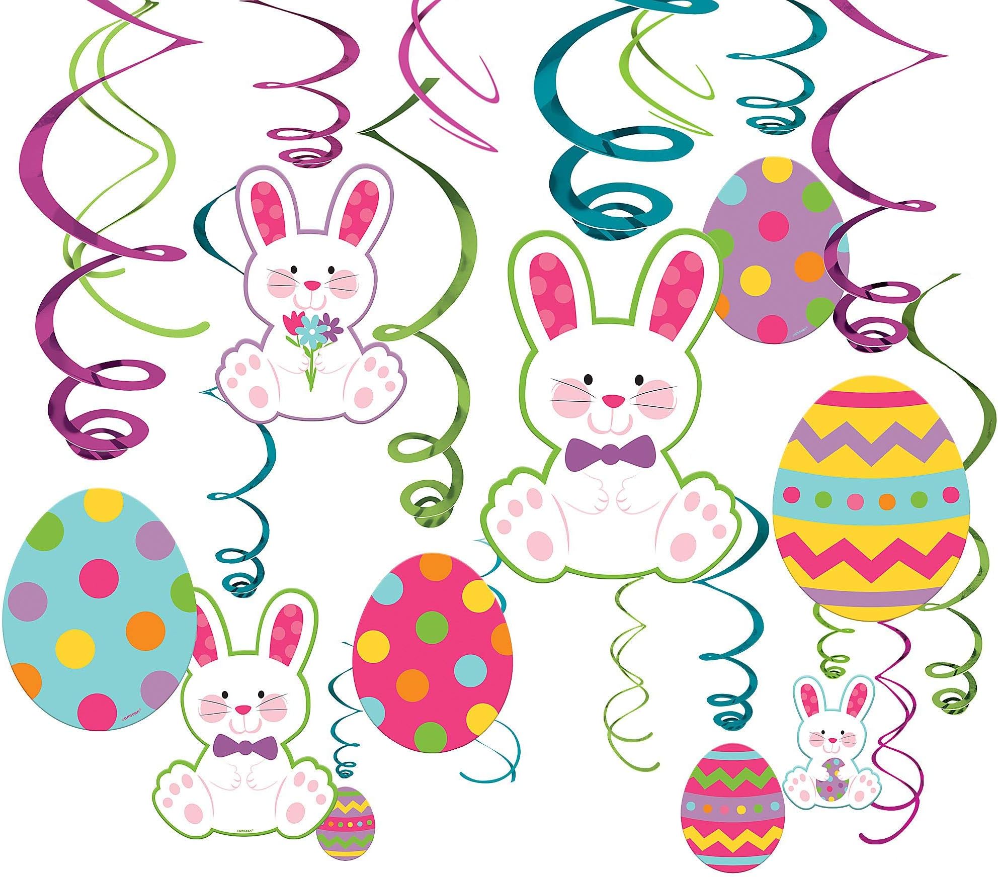 Amscan International 670404 Easter Hanging Swirl Decorations