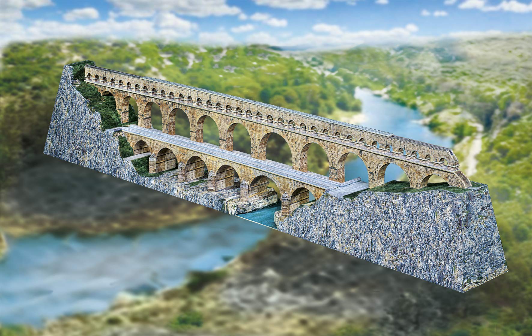 793 Maquette en Carton Pont du Gard