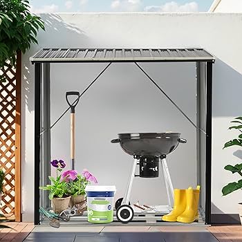 Amazon｜屋根付き ログホルダー 薪小屋 屋外 屋根付き 薪ラック 耐荷重