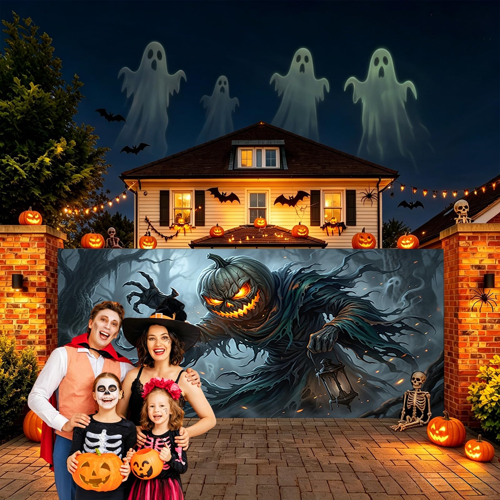 Großes Halloween Gruseliges Garagentor Abdeckungsbanner Dekorationen