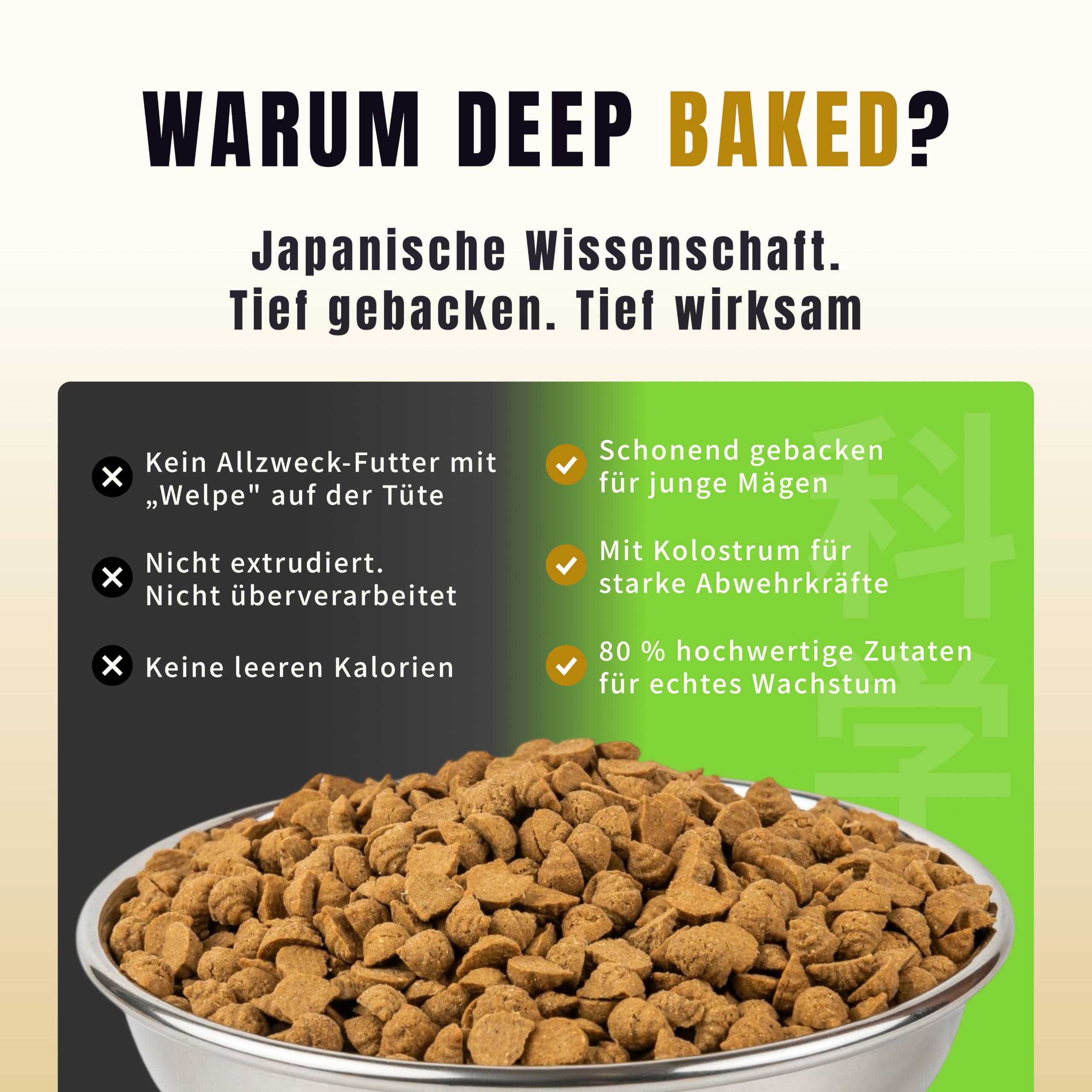 Oven-Baked Getreidefreies Welpenfutter – Frisches Huhn mit Kolostrum & DHA – Schonend gebacken für gesundes Wachstum – Hoher Proteingehalt (92% tierisch) – 2 Kg