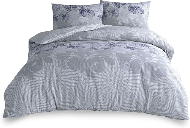Homy Textiles - 3pc Double Bed Cover Set (1 Duvet Cover and 2 Pillowcases), Printed Cotton Duvet Cover Set, Beautiful Alternative to Egyptian Cotton Duvet Covers, Annie Blue, 200 x 200 cm