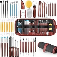 Vista 14 de Kit de 48 herramientas de cerámica para esculpir, herramientas de tallado de arcilla, herramientas de cerámica para arcilla polimérica, modelado