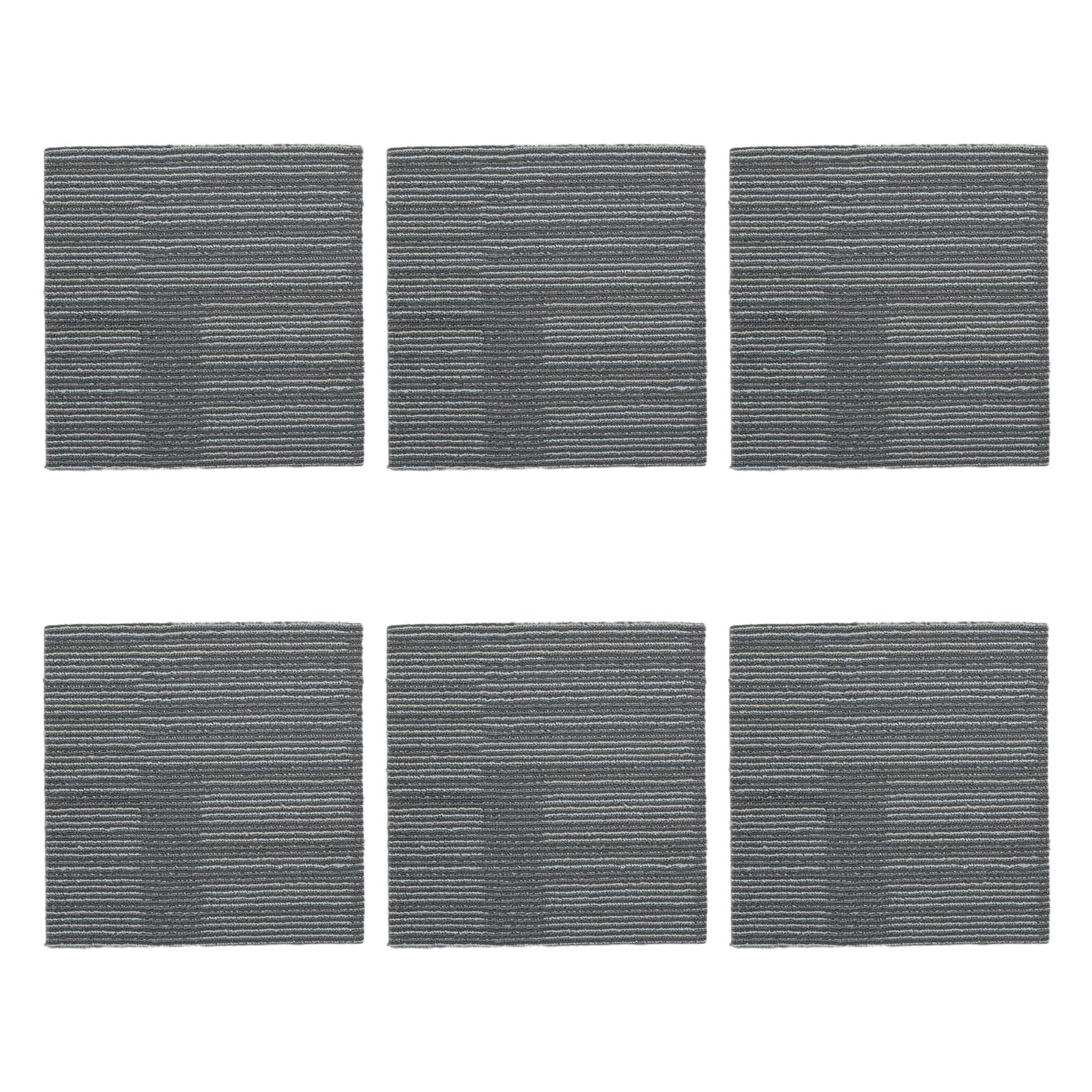 Dalles de moquette autocollantes 30x6mm NUOBESTY lot de 6 tapis épais ignifugé