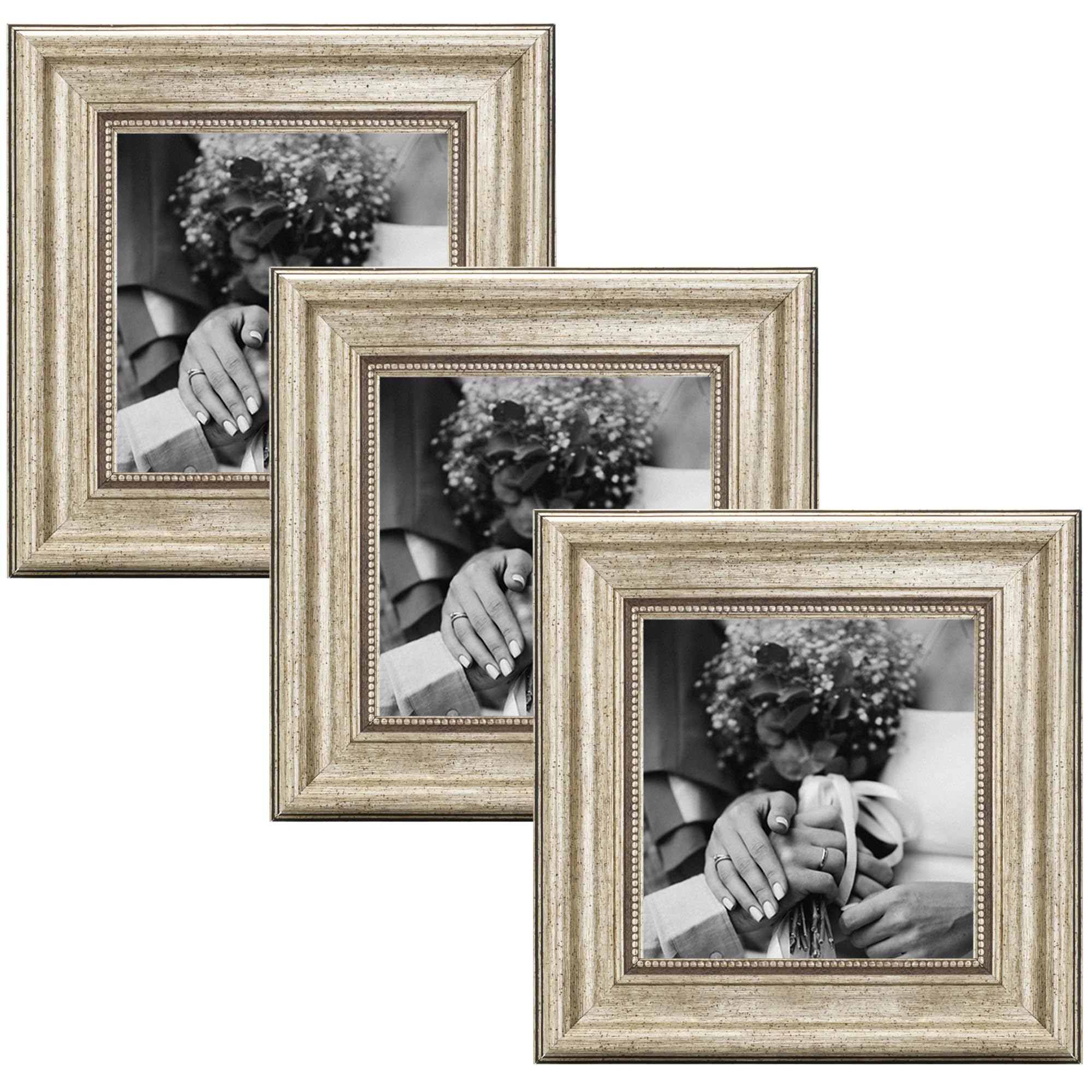 CABBEL Bilderrahmen A4 21x30 cm Silber – 3er-Set im Vintage