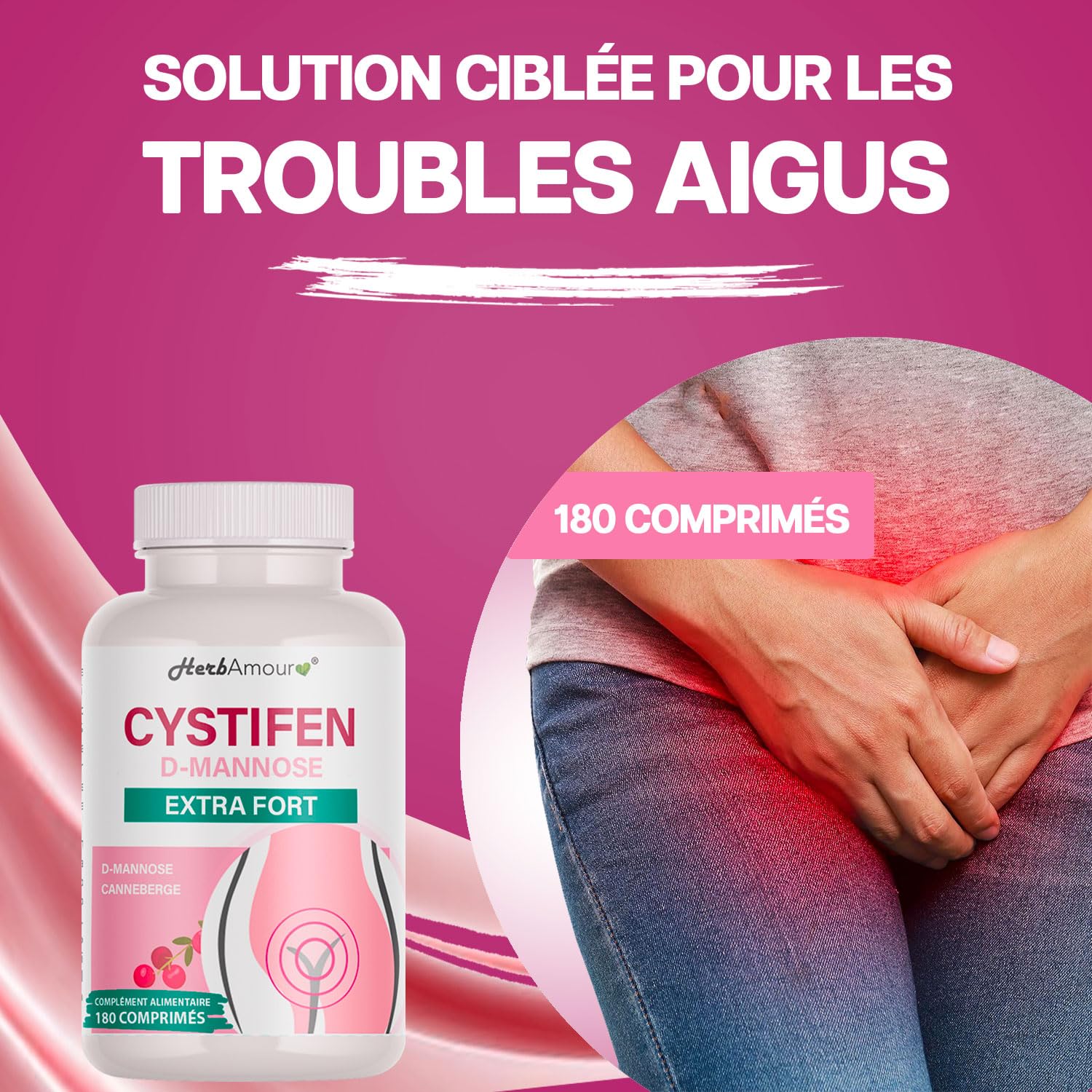 D-MANNOSE (Stock pour 6 mois) 180 Comprimés Haute Dose et Absorption I D-Mannose De 500 mg. + Canneberge E.S. De 40 mg. | Sans Gluten, Lactose, Sucres et Soja