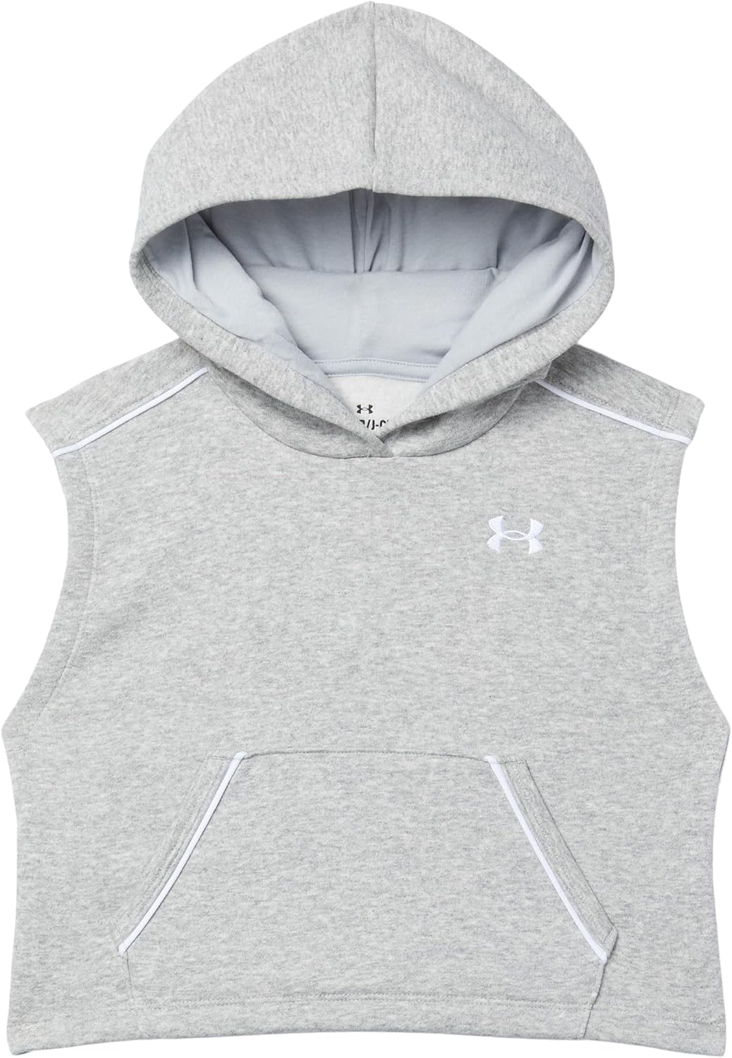 Under Armour Girls' Rival Fleece Piped Sleeveless Hoodie (Big Kid)