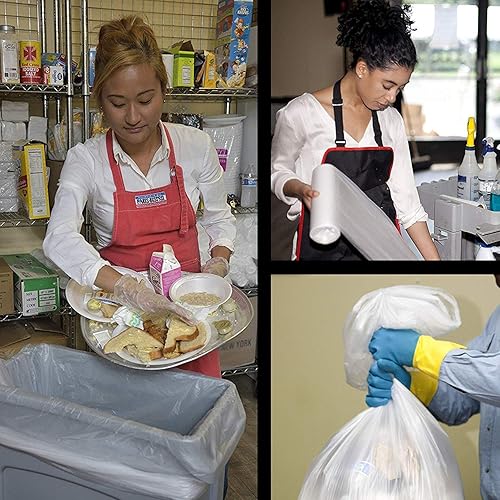 Miniatura 6 de Aluf Plastics - Bolsas de basura con capacidad de un galón, bolsas de basura de alta densidad equivalentes a micras, para baño, oficina, uso