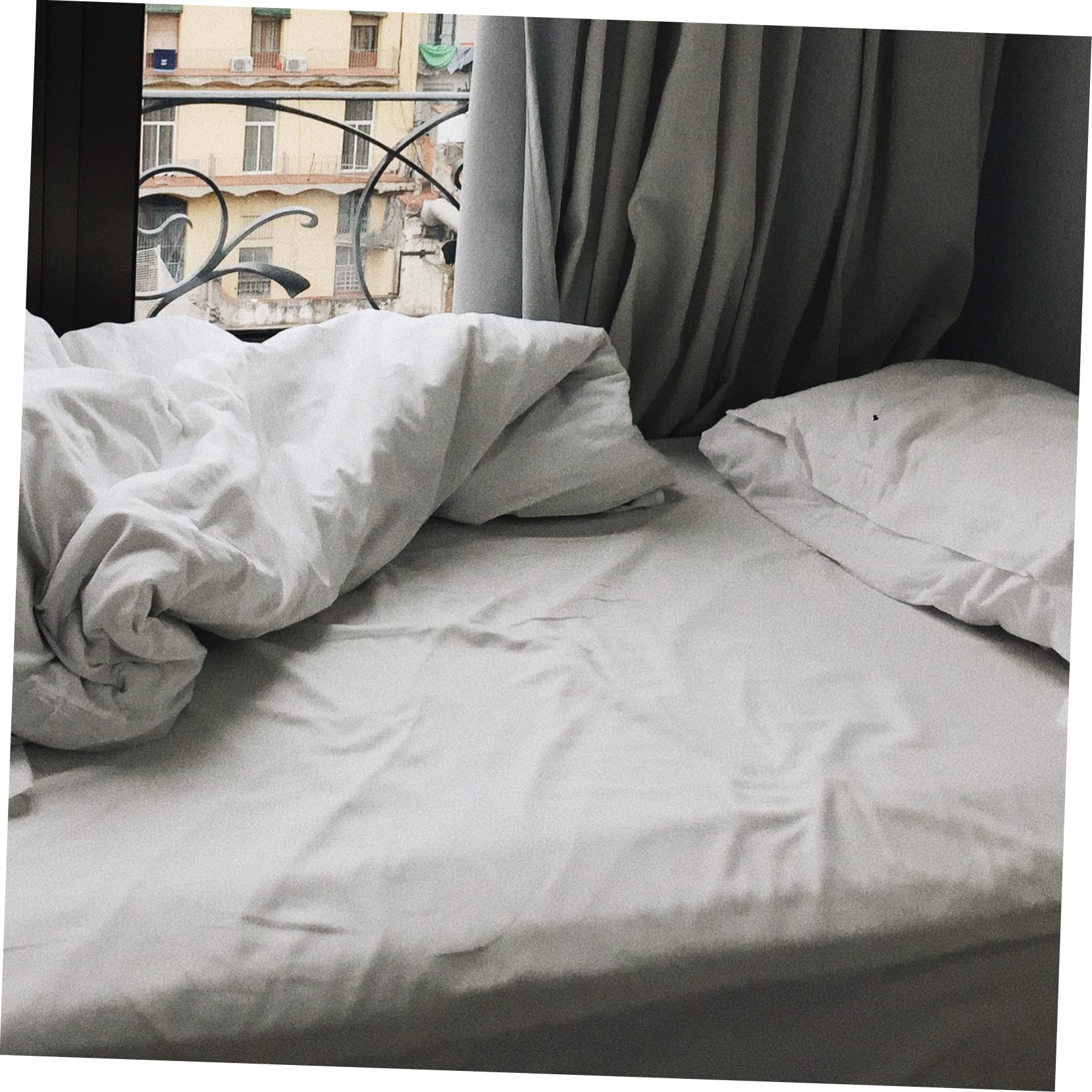 Algodón Sábana Fino Ajustable Blanco Bajera de Colchón | Suave y Cómoda, Transpirable, Protege el Colchón, Ajuste Fijo para Dormitorio y Descanso